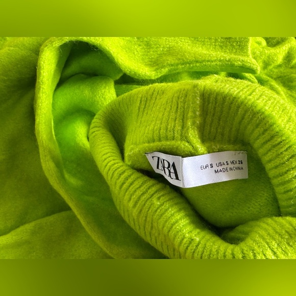 ZARA Indigo Blue Oversized Knit Sweater Jumper - Picture 7 of 10